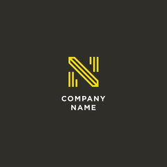 N logo template vector concept