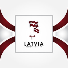 Latvia Independence Day Vector Design Illustration For Celebrate Moment