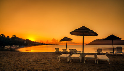 Coucher de soleil à la plage