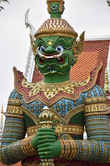 Green Dvarapala Statue, Wat Arun, Bangkok, Thailand 2