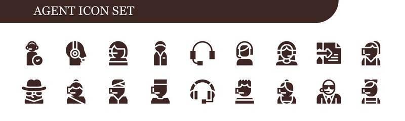 agent icon set