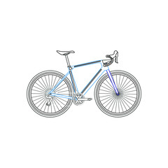 gravel bike on white background vector