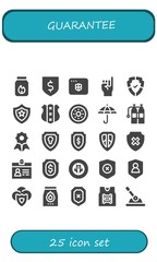 guarantee icon set