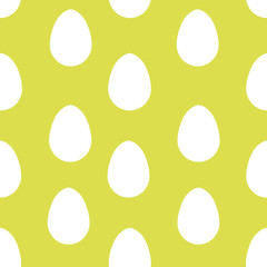 White easter eggs seamless pattern background