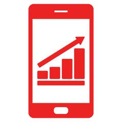 Diagramm und Smartphone