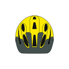 bicycle helmet on white background vector