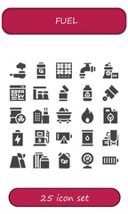 Modern Simple Set of fuel Vector filled Icons