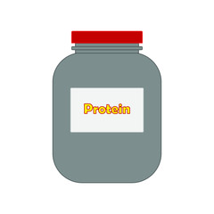 protein canister on white background vector