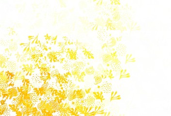 Light Green, Yellow vector texture with abstract forms.