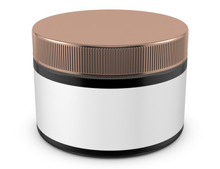Realistic 3D Jar Mock Up Template on White Background.3D Rendering,3D Illustration.Copy Space
