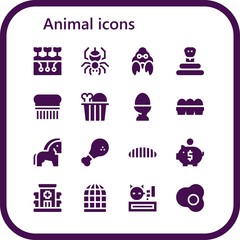 animal icon set