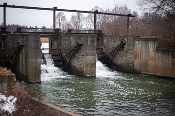 The dam on the river.