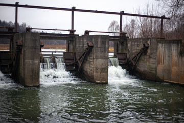 The dam on the river.
