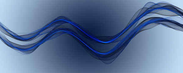 Fantastic elegant wave panorama background design illustration