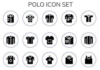 Modern Simple Set of polo Vector filled Icons