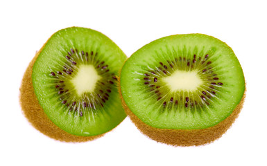 Fresh and ripe kiwi slice.