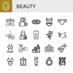 Set of beauty icons