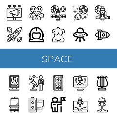 space icon set