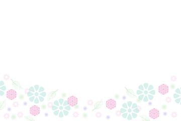 białe tło dekorowane pastelowymi kwiatkami © elisabeth3