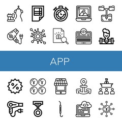 Set of app icons