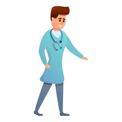 Veterinary stethoscope icon. Cartoon of veterinary stethoscope vector icon for web design isolated on white background