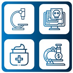 bacterium simple icons set
