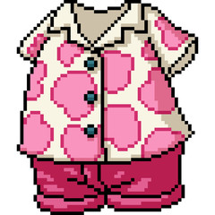 Fototapeta premium vector pixel art isolated kid wear
