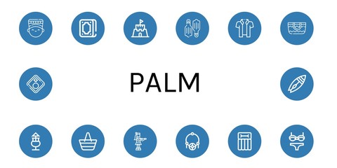 palm icon set