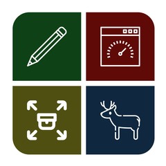 Set of contour icons