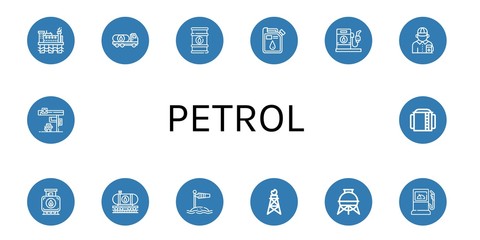 petrol icon set