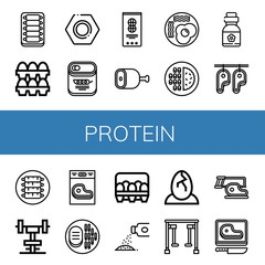 Set of protein icons