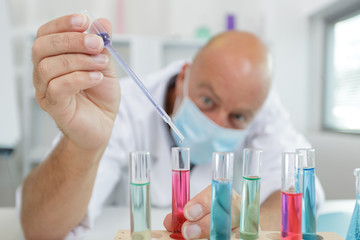 close up portrait of scientist suit