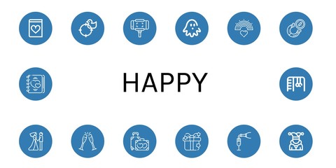 Set of happy icons