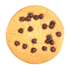 Homemade cookie with chocolate drops.