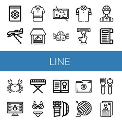 Set of line icons