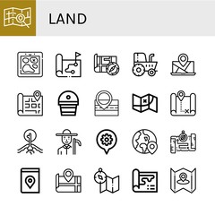 Set of land icons