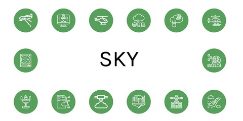 Set of sky icons