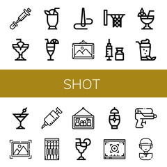 Set of shot icons