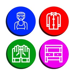 gloves simple icons set