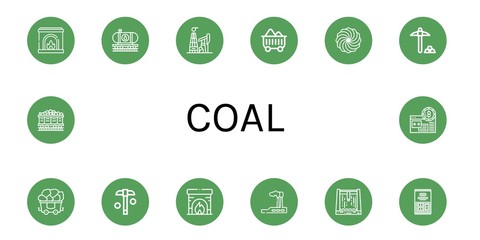 Set of coal icons