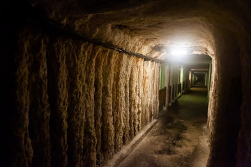 Old tunnel in mountain mine
