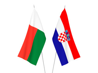 Croatia and Madagascar flags