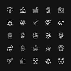 Editable 25 bear icons for web and mobile