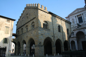 view of "Palazzo della Ragione" (palace of the reason) in Bergamo,Italy