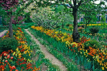 The spring garden at Claude Monet's house at Giverny in Normandy France
