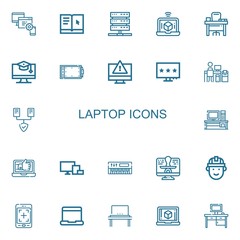 Editable 22 laptop icons for web and mobile