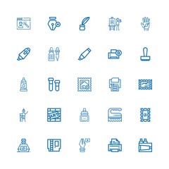 Editable 25 ink icons for web and mobile