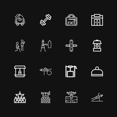 Editable 16 waist icons for web and mobile