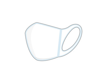 アイコン：マスク ウィルス対策 予防 清潔 インフルエンザ コロナ 感染 イラスト Illustration of new mask.  Use a mask to protect against viruses.