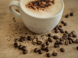 She makes her own coffee / espresso